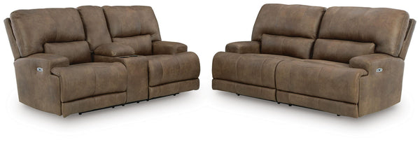Beckley Place 2 Pc. Power Reclining Sofa And Loveseat Earth