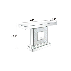 Nasa - 47" Console Table - Mirrored & Mother of Pearl