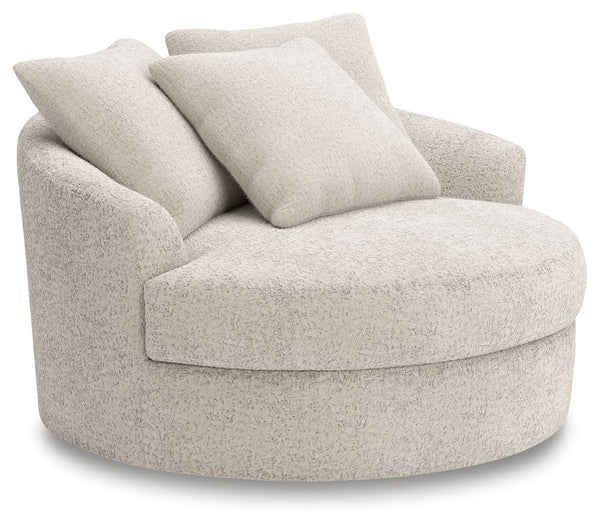 Cuddle Plush Oversized Swivel Accent Chair Arctic