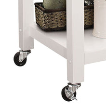 Ottawa - Kitchen Cart - Black Wooden Top & White