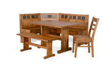 Sedona - Farmhouse Wood Breakfast Nook Set - Rustic Oak