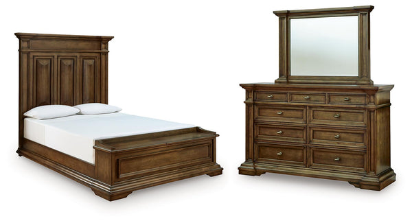 Frantanna 3 Pc. Queen Panel Storage Bed, Dresser And Mirror Brown