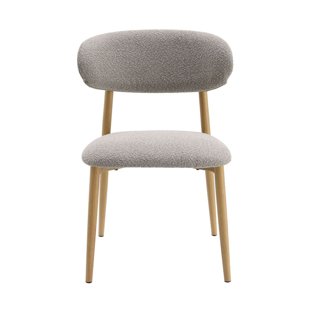 Kacey - Side Chair (Set of 2) - Gray Boucle & Natural