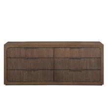 Leanna - Dresser With Wood Top - Brown Oak