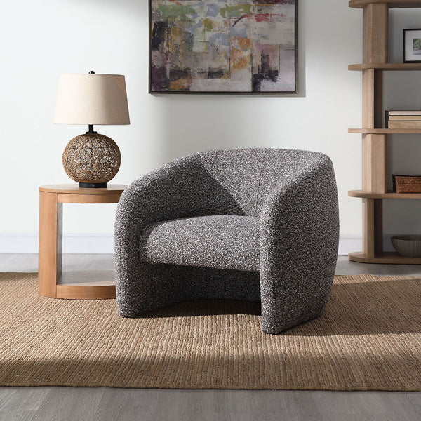 Livia Accent Chair Brown & Gray Tweed
