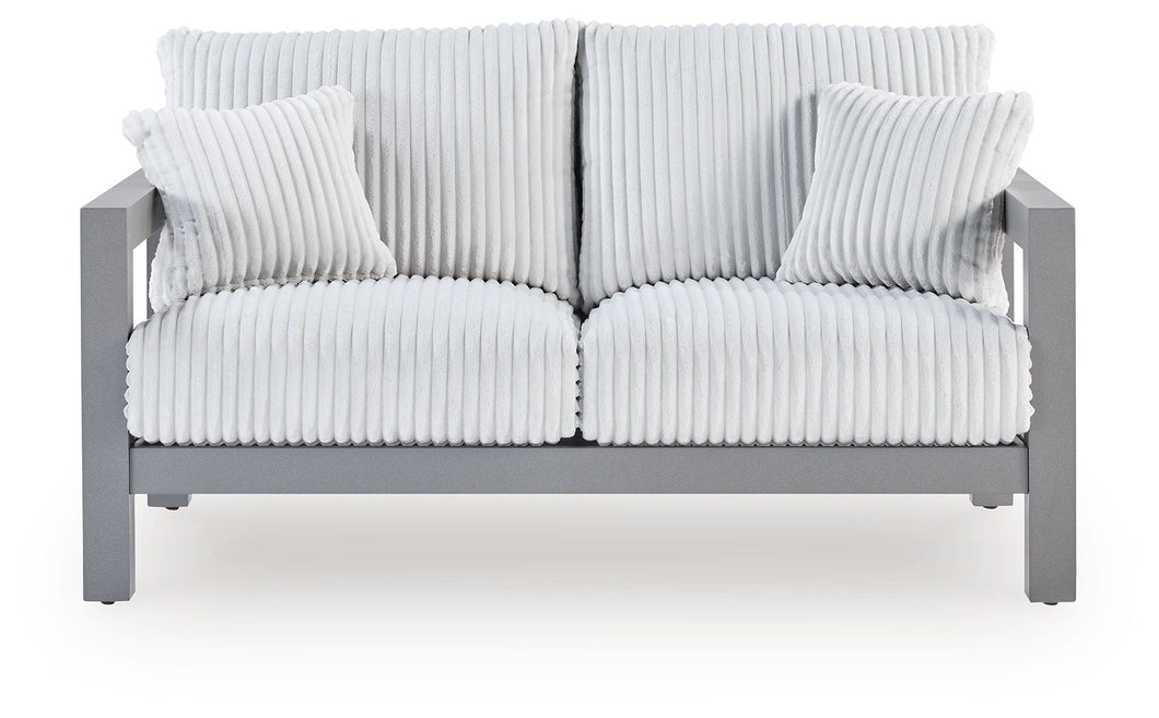 Hurley Park - Gray - Loveseat With Cushion