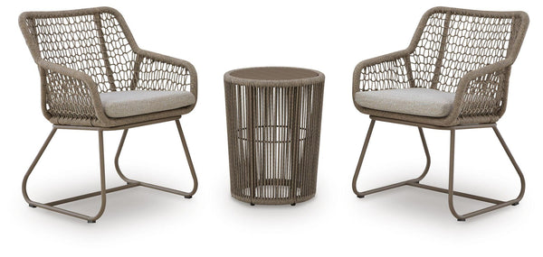 Majors Beach Outdoor Table And 2 Chairs (Set of 3) Beige