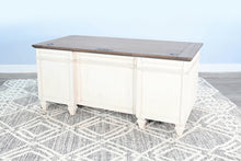 Pasadena - Desk With Drawers - Buckskin / Marble White