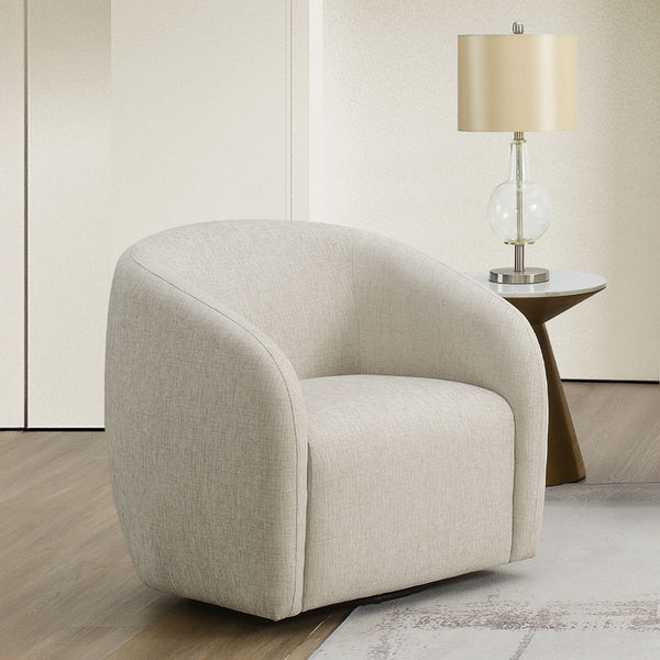 Etienne Chair With Swivel Beige Linen