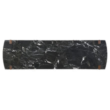 Estella - Server With Marble Top - Black Natural Marble Top & Walnut