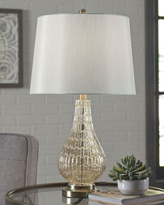 Latoya - Beige - Glass Table Lamp