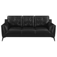 Moira - Upholstered Wedge Arm Tufted Sofa - Black