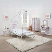 Priya II - Vanity Desk - White & Light Purple