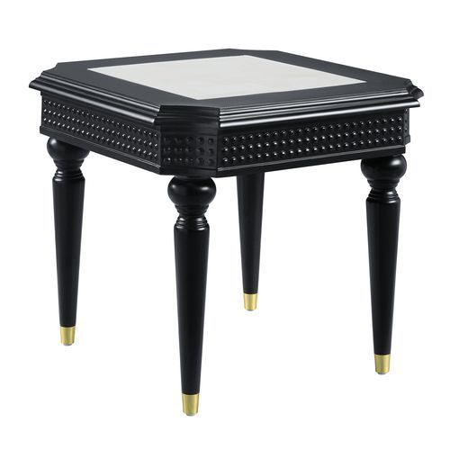 Tayden End Table With Marble Top Marble Top & Black