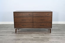 Mid-Century Modern - 6 Drawer Dresser - Walnut