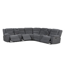 Redondo - Power 3 Piece Ssectional (2 Loveseats & Wedge) - Dark Gray