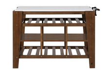 Alaroa - Kitchen Island - Marble Top & Rustic Brown