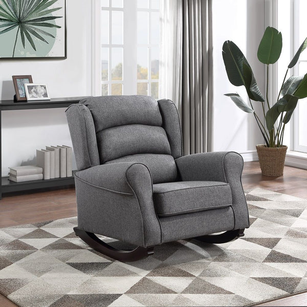 Fabien Rocking Chair Gray Fabric