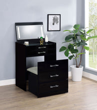 Danbury - 3-Drawer Makeup Vanity & Stool Set