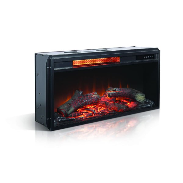 28" Log Fireplace Insert Black