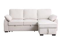 Mackenzie 91" Beige Chenille REVERSIBLE Sleeper Sectional
