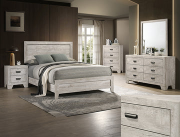 Millie 4 Pc King Bedroom Set – White