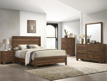 Millie 4 Pc Queen Bedroom Set – Brown