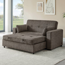 Arnold 76" Ash Brown Chenille Convertible Sofa Sleeper