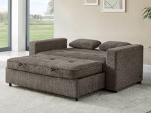 Arnold 76" Ash Brown Chenille Convertible Sofa Sleeper