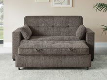 Arnold 76" Ash Brown Chenille Convertible Sofa Sleeper