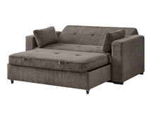 Arnold 76" Ash Brown Chenille Convertible Sofa Sleeper
