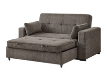 Arnold 76" Ash Brown Chenille Convertible Sofa Sleeper