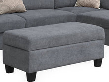 Diego 100"W Gray Fabric Sectional Sofa