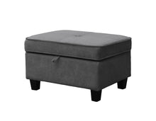 Harmony 99"W Gray Fabric Sectional Sofa