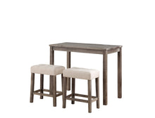 Lux Brown 3 Piece Counter Height 42" Pub Table Set