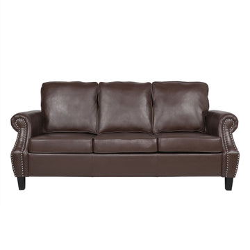 Contemporary 3 Seater Sofa With Nailhead Trim