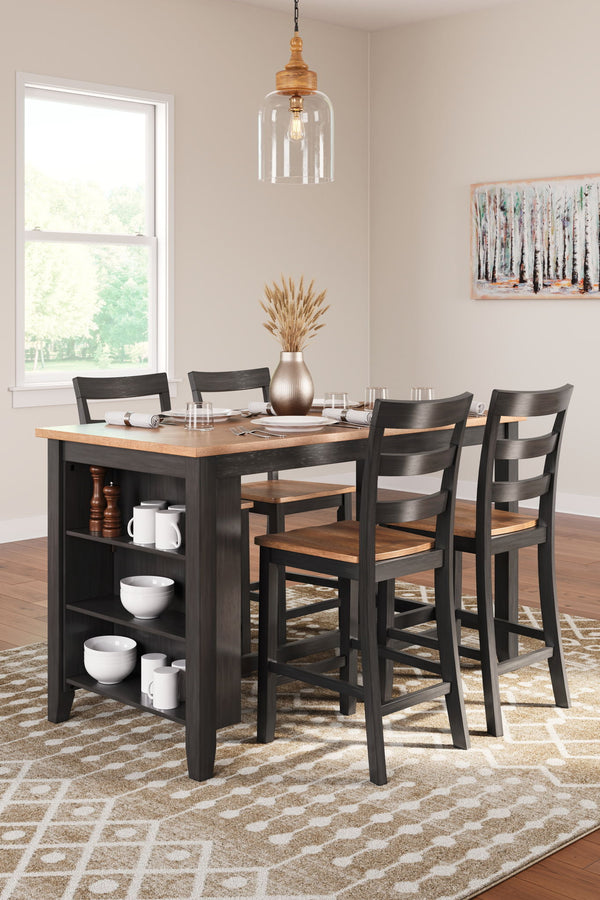 Gesthaven Rectangular Dining Room Counter Set
