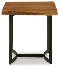 Fortmaine - Brown / Black - Rectangular End Table