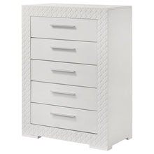 Ives - 5-Drawer Bedroom Chest Of Drawers - White High Gloss