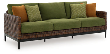 Horizon Hall - Sofa With Cushion - Brown / Green