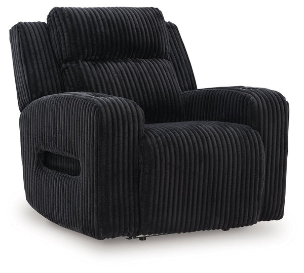 Forest Lake Power Recliner With Adj Headrest Black