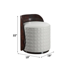 Jamonica - Vanity Stool - Gray & Dark Brown