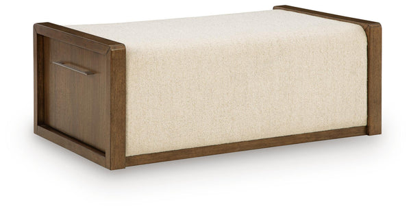 Marxmore Upholstered Ottoman With Storage Brown