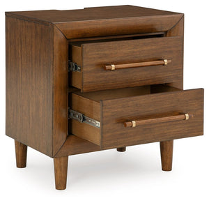 Lyncott - Brown - Two Drawer Night Stand