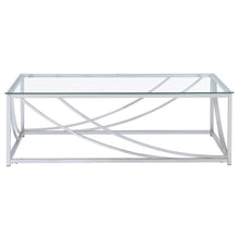 Lille - Rectangular Glass Top Coffee Table - Chrome