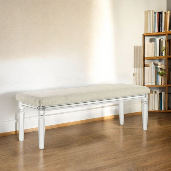 Tarian Bench Pearl White