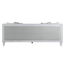 Katia - Sofa With 4 Pillows - Light Gray Linen & Weathered White