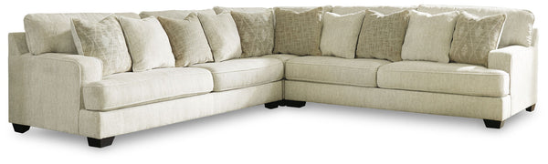 Rawcliffe Left Arm Facing Sofa 3 Pc Sectional Parchment