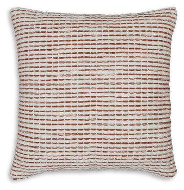 Nashlin - Pillow (Set of 4) - White / Rust