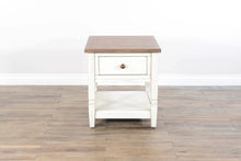 End Table - White / Light Brown